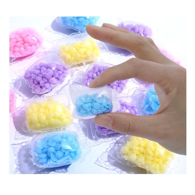 1บาท สามารถพกพาด้วยเสียง Laundry Perfume Ball (1 เม็ด) เม็ดบอลหอม น้ำหอม ปรับผ้านุ่ม น้ำยาซักผ้า