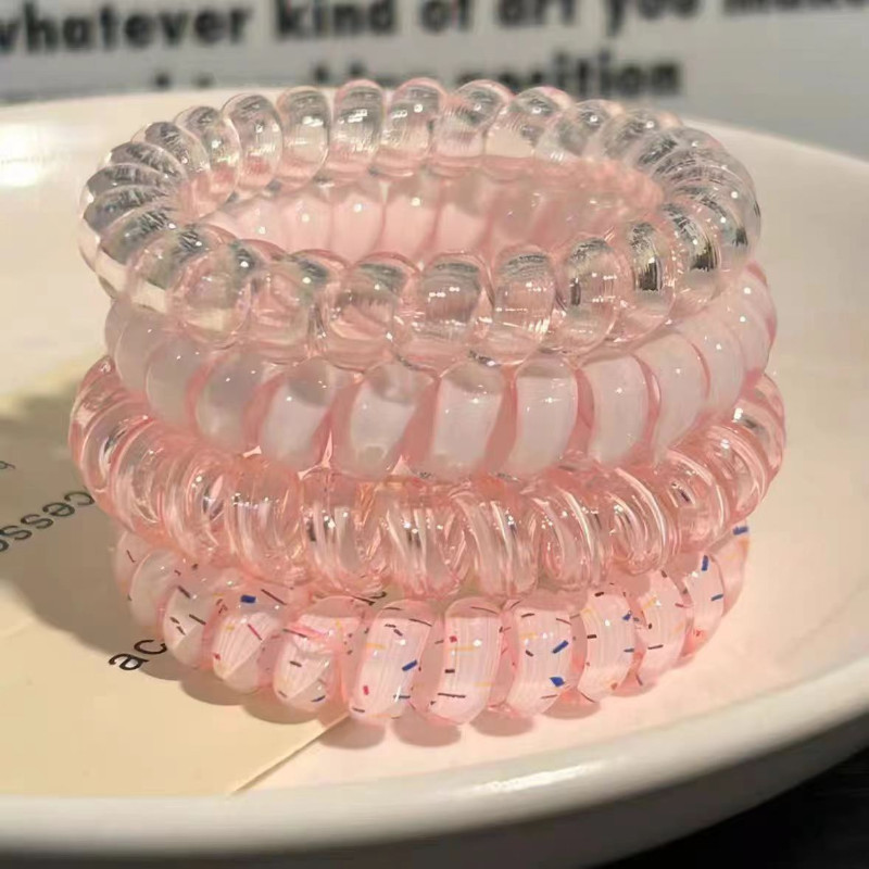 ชุดสี ่ ชิ ้ นของ Dopamine สายโทรศัพท ์ เชือกผม Simple สายโทรศัพท ์ ชุดผม Tie แฟชั ่ นผู ้ หญิงอุปกรณ ์ เสริมผม