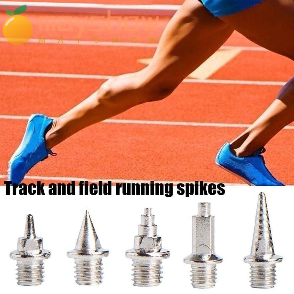 Mayshow 16 ชิ้นรองเท้า Spikes, Field Steel Shoe Studs, ทนทาน Track Field Cross Country Sprinting Track Spikes