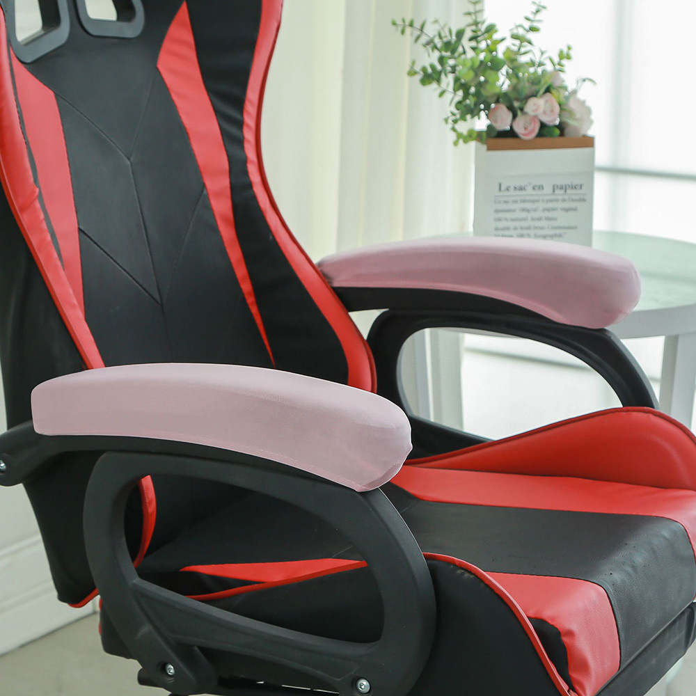 สํานักงานเก้าอี้ที่เท้าแขนปกถุงมือจับปลอกแขนคอมพิวเตอร์ยืดกันฝุ่นสีทึบยืดหยุ่น1คู่ - รูปที่ 6