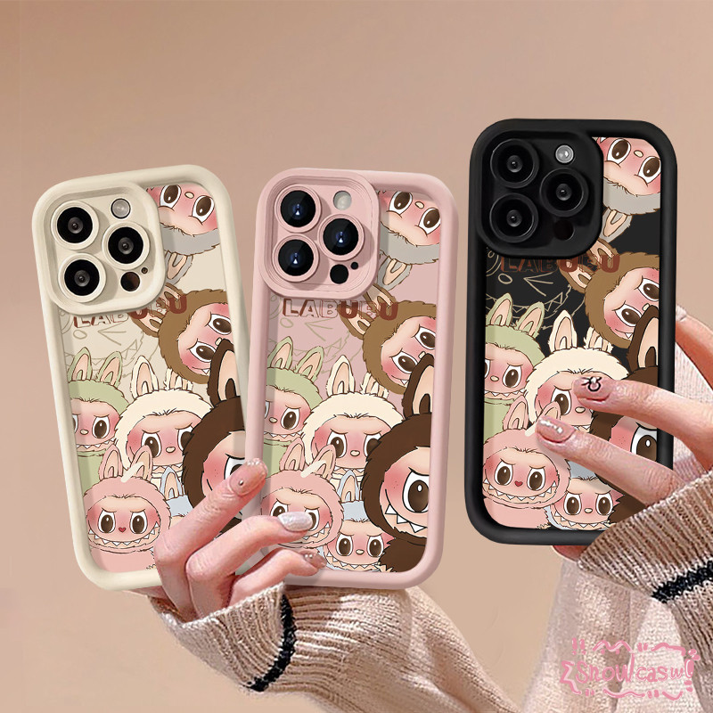 แฟชั่นน่ารักป๊อปมอลล์ Labubu กรณี Redmi 12 10C 9A 9T 10 9 10A 13C A1 12C NFC 9C Note 11 10 9 13 8 12 Pro 10s 11s POCO M3