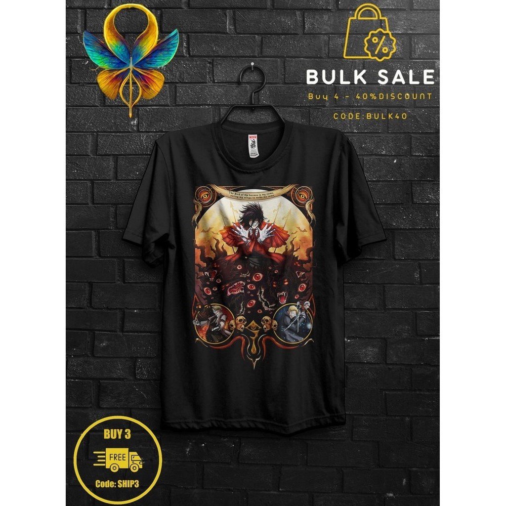 Alucard Hellsing Ultimate คอสเพลย์ TShirt ของขวัญ Schrödinger เสื้อกันหนาว Seras Victoria เสื้อ Goth