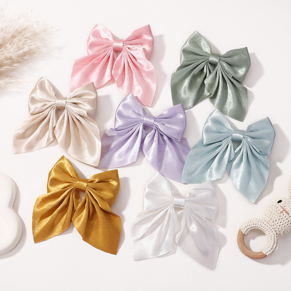 1 ชิ ้ นสาวผมใหญ ่ คลิปโบว ์ Grosgrain ริบบิ ้ นน ่ ารัก Hairpins AccessoriesFashion อุปกรณ ์ เสริมผมสําหรับสาว