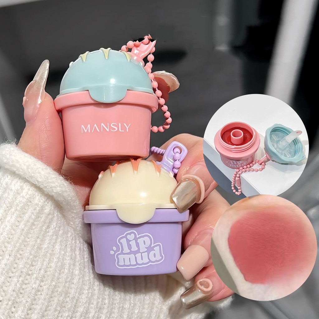 Mansly Cute Velvet Matte ลิปสติกไวท ์ เทนนิ ่ งกันน ้ ําลิปสติกนักเรียน Long-lasting Lip Glaze