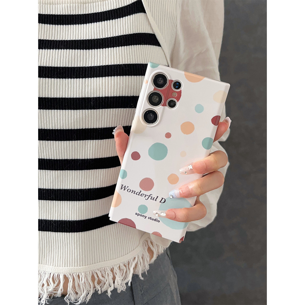 สี Polka Dot Samsung เคสโทรศัพท์เหมาะสําหรับ Samsung S21 S22 S24plus S23ultra S20FE S21FE A73 71 A54 A53 A52 A51 A50 A33 A34 A30 A23 A21S A14 A11 A12 A31 รวมทั้งหมด