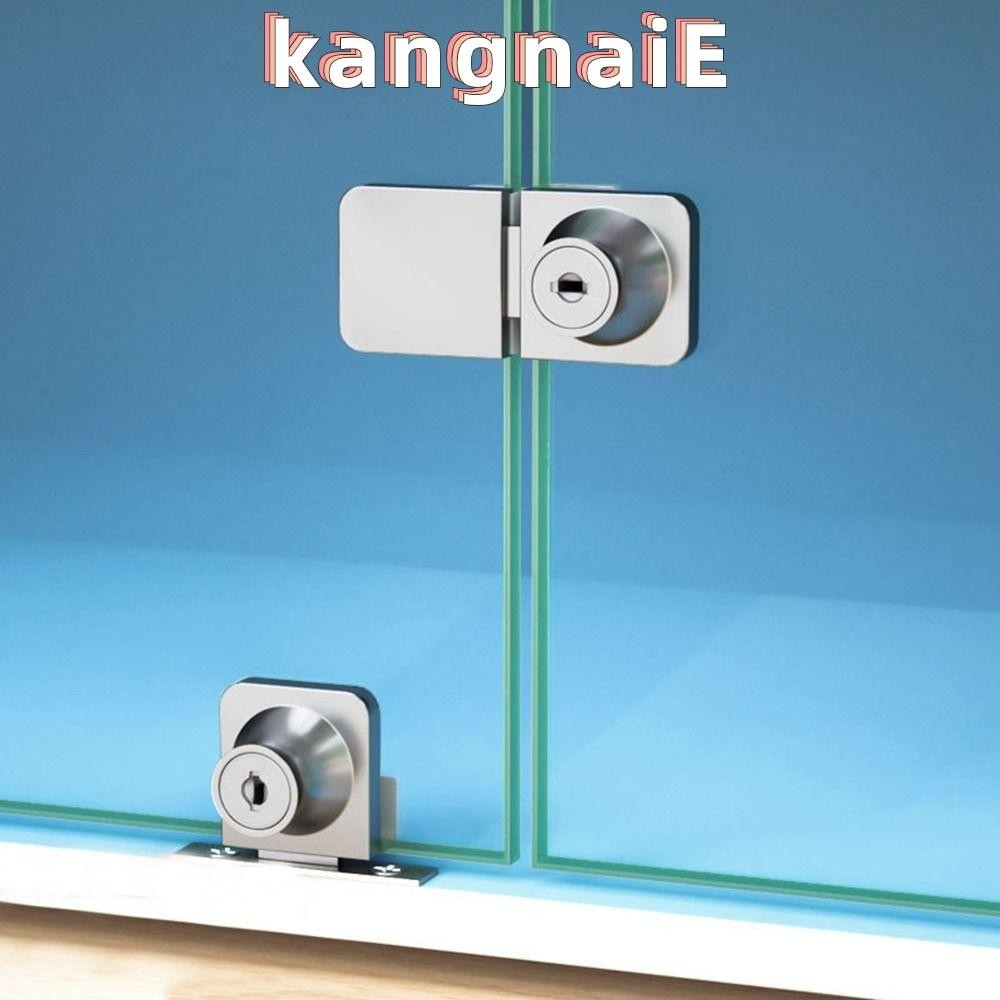 Kangnai ล ็ อคประตูกระจก Punch-Free Stainless Steel Security Hardware Lockset