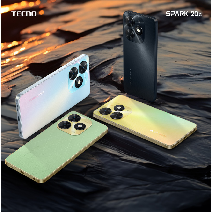 TECNO SPARK 20c โทรศัพท์มือถือ (16GB RAM + 128GB ROM)โทรศัพท์ Android Octa Core-16MP Clear Rear Camera 5000mAh Battery ส