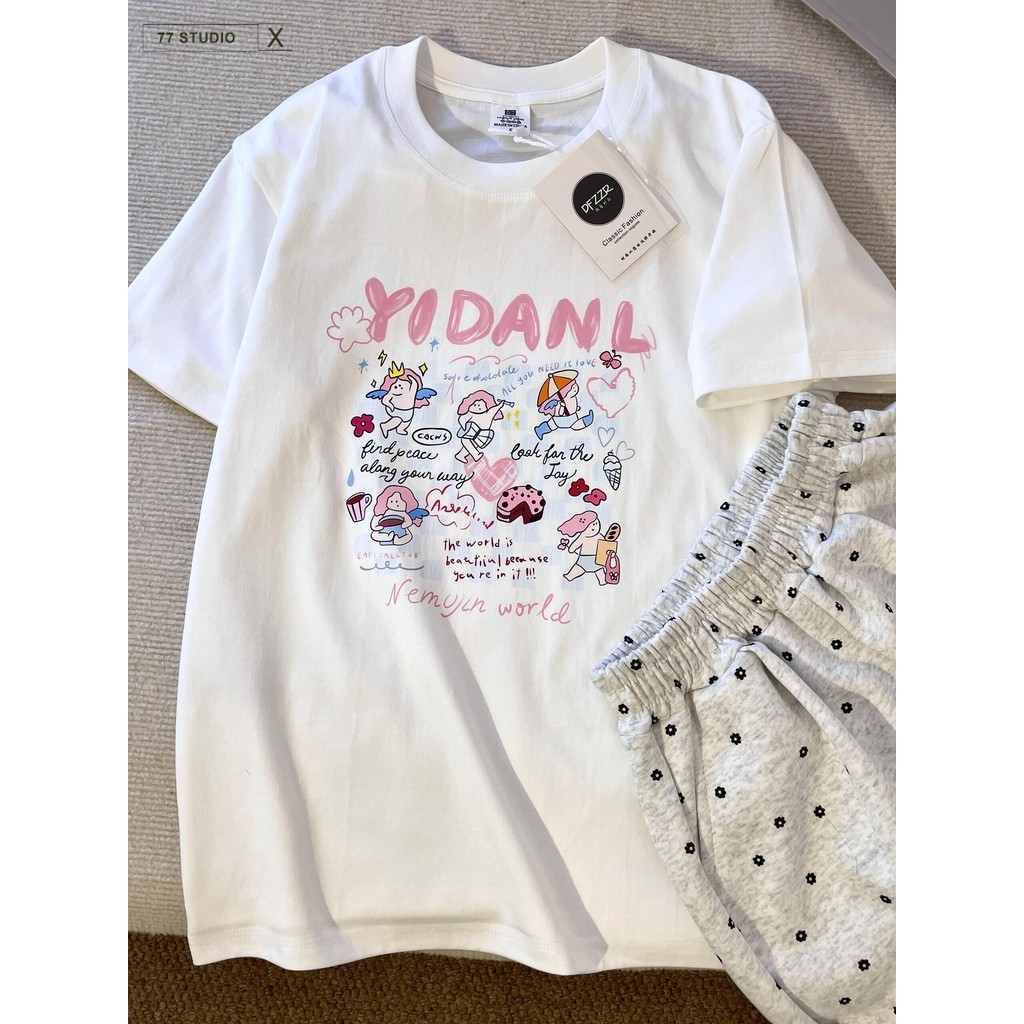 พร้อมส่ง🚀เสื้อ  เสื้อยืดแขนสั้น คอกลม โอเวอร์ไซซ์ สไตล์เกาหลี แฟชั่นสําหรับผู้ชาย และผู้หญิง oversize T-shirt