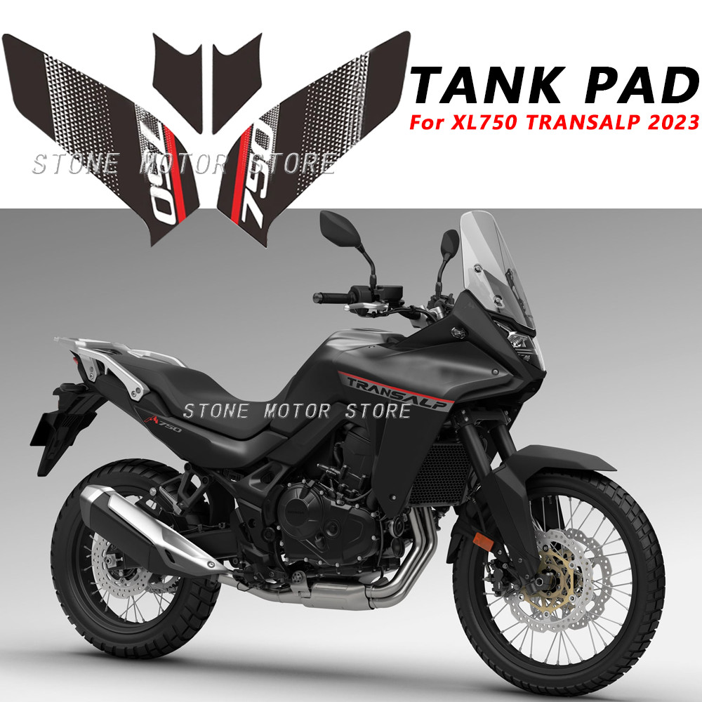 สําหรับhonda XL750 Transalp xl 750 Transalp 2023 รถจักรยานยนต์ 3Dเรซิ่นการใช้ถังสติกเกอร์สติกเกอร์ป้องกัน 3D Decalเข่าPadสติกเกอร์