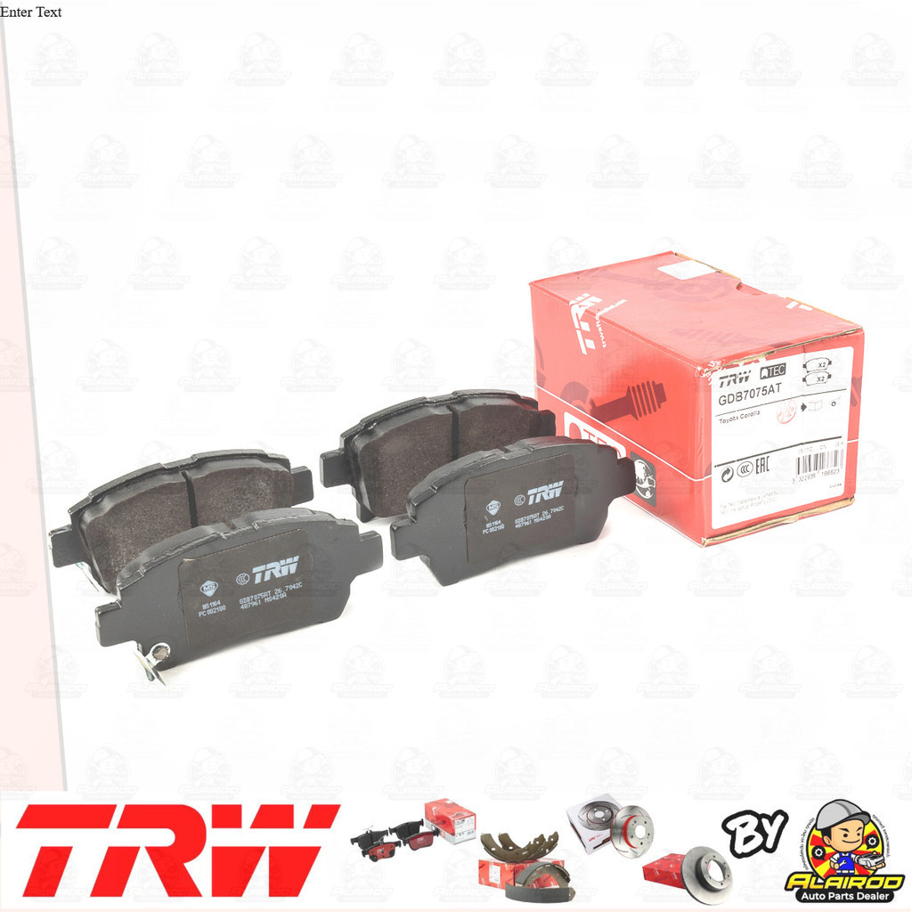 TRW ATEC ผ้าดิสเบรคหน้า ผ้าเบรคหน้า Toyota VIOS NCP42 1NZ TRW ปี 2003-2006 ATEC GDB 7075 AT