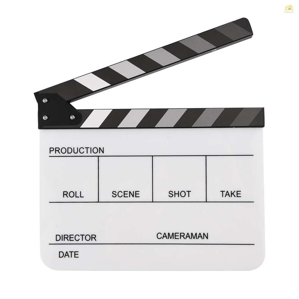 ฟิล์ม Clapperboard อะคริลิค Clapboard ภาพยนตร์ Directors Slate Cut Action Scene Clapper Board ฟิล์ม 