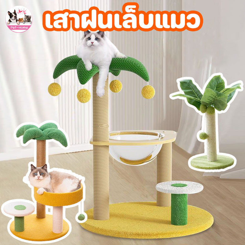 🌼COD😻คอนโดแมว 4in1 เสาลับเล็บแมวได้ ทนทาน ที่ลับเล็บแมว เสาฝนเล็บแมว