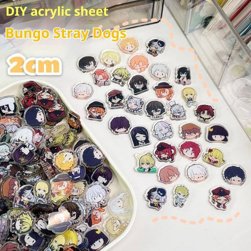 Bungo Stray Dogs อะคริลิค DIY Charms ผสมชุดน่ารัก Dazai Chuuya Fyodor อุปกรณ์เสริมการ์ตูน