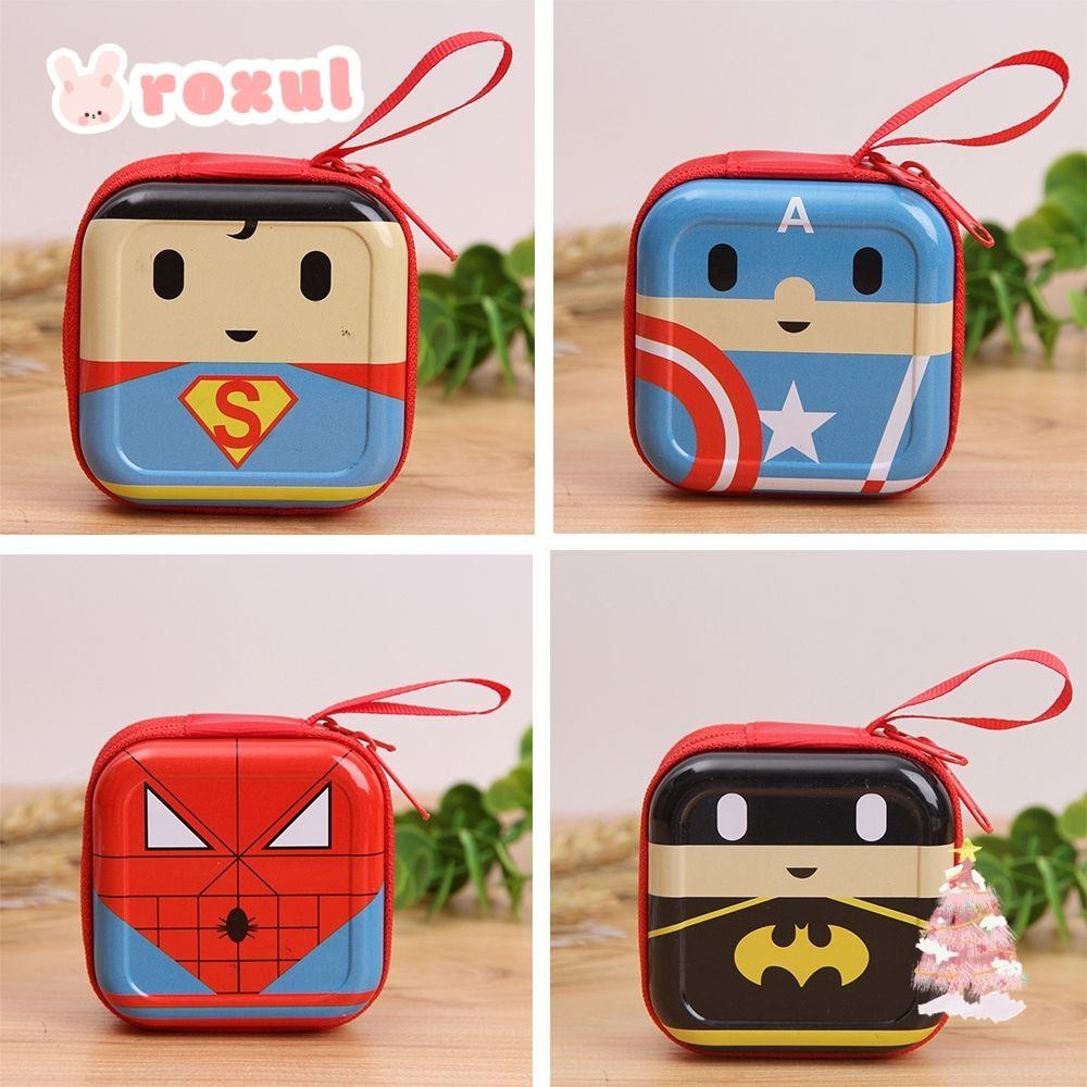 Roxul Coin Purse Boy 's Small Wallet Pouch Cartoons Pattern Change Zipper Pocket