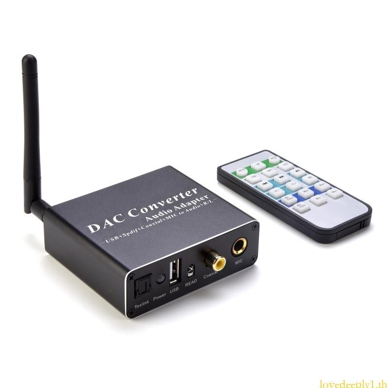 Love DAC Decoder Adapter Amp U-Disk Optical Coaxial to Analog Converter รองรับ Bluetooth 5 0 Receiver
