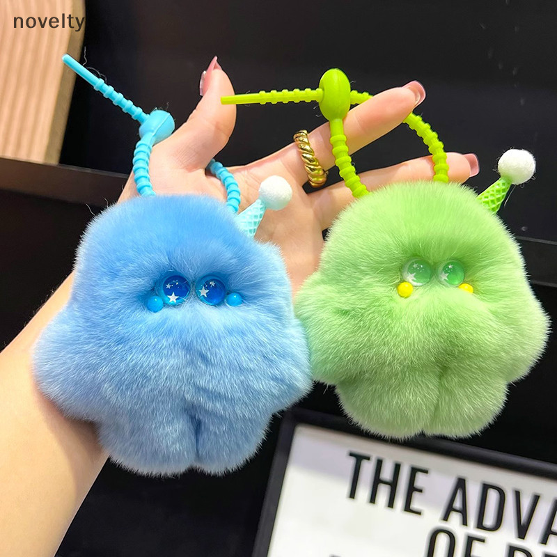 Nly น ่ ารักเลียนแบบนากกระต ่ ายผมไอศกรีม Clumsy จี ้ รถ Key Chain กระเป ๋ าอุปกรณ ์ เสริมของขวัญ N