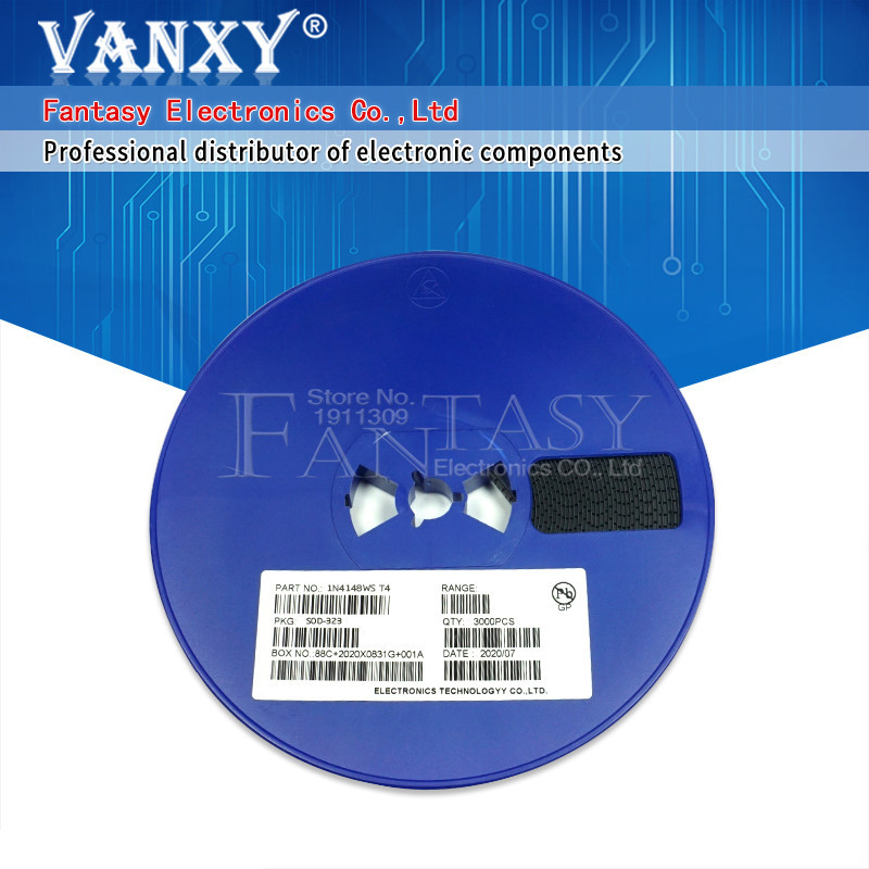 3000pcs SMD ไดโอด 08805 SOD-123 1N5819 1N4007 1N4148 SOD123 SOD-323 1206 1N4148WS 1N5819WS B5819WS S
