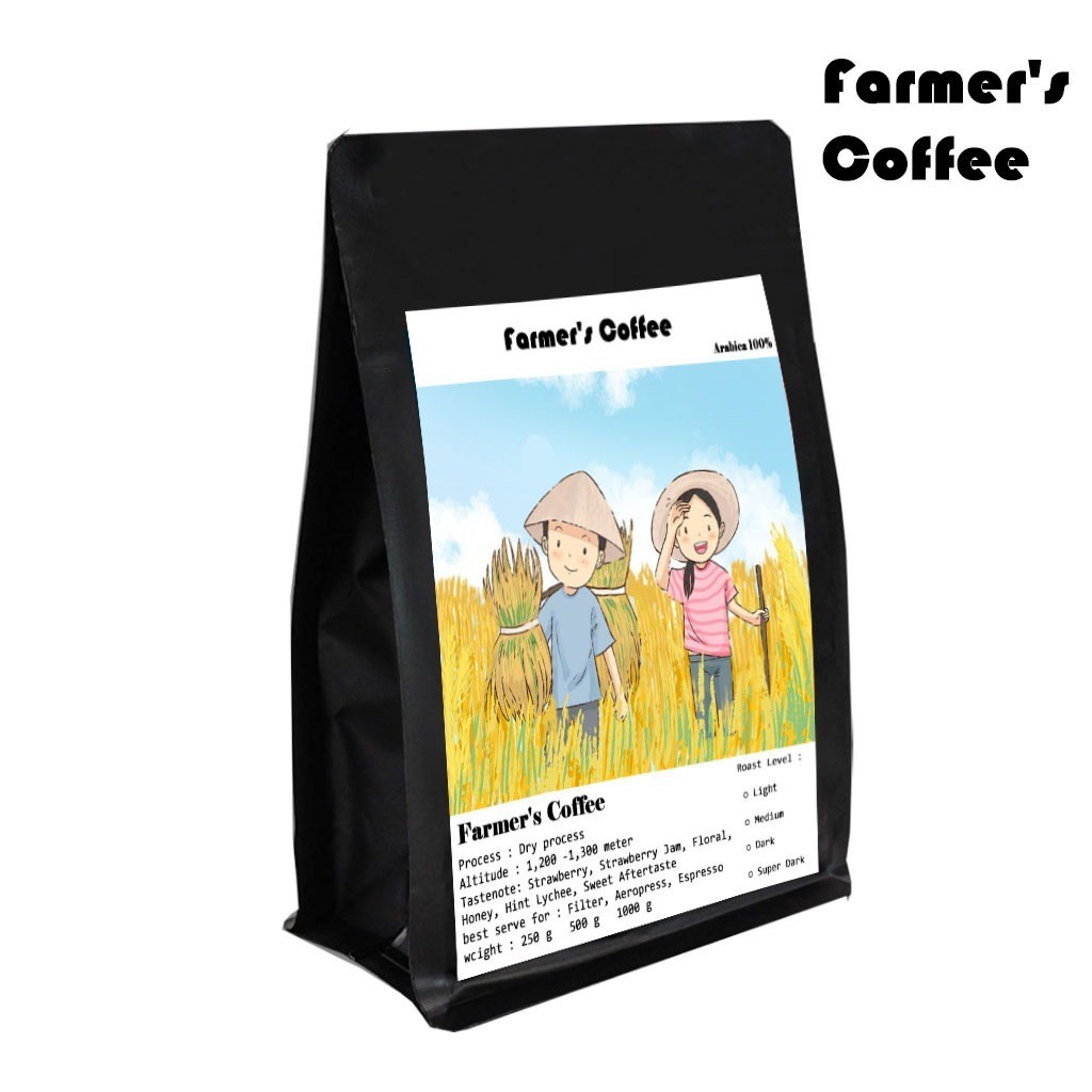 Farmer's Coffee เมล็ดกาแฟคั่วใหม่ทุกวัน พร้อมให้บริการบดฟรี Farmer's Coffee