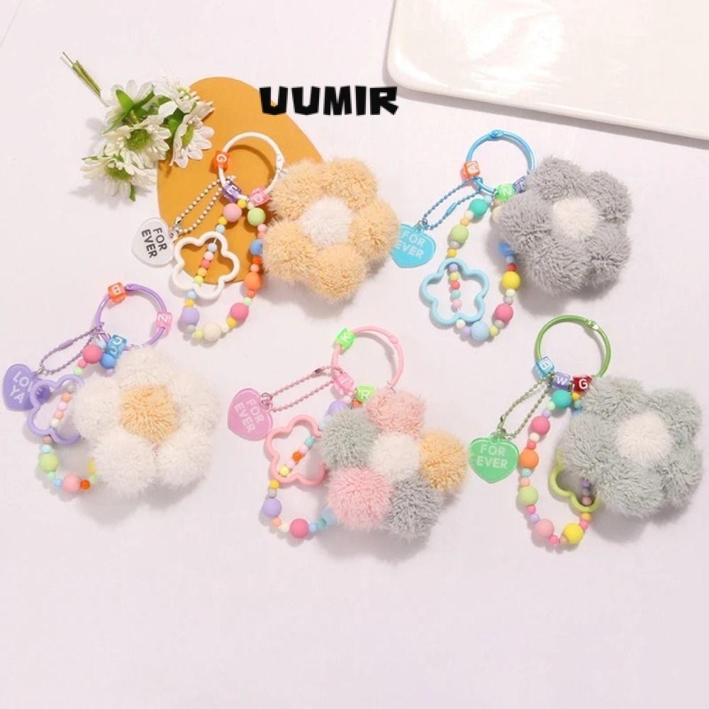 UUMIR  พวงกุญแจ จี้ดอกไม้น่ารัก สีสันและความคิดสร้างสรรค์เหมาะสำหรับแขวนกระเป๋าเป้สะพายหลังผู้หญิง