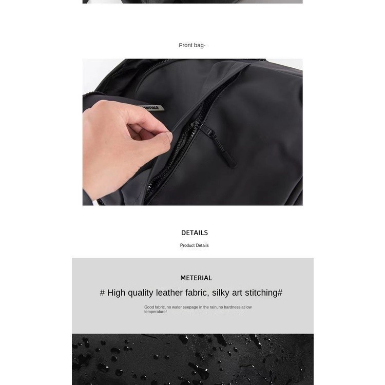 Fear of God ESSENTIALS กระเป ๋ าเป ้ สะพายหลังหนังกระเป ๋ านักเรียน