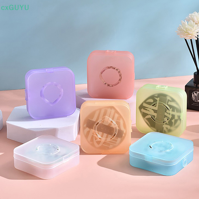 [cxGUYU] 1 ชิ้นพัฟเบาะลมเปล่ากล่องเครื่องสําอางแบบพกพาแต่งหน้าคอนเทนเนอร์พร้อมฟองน้ํา Powde สําหรับบีบีครีมรองพื้น PRTA