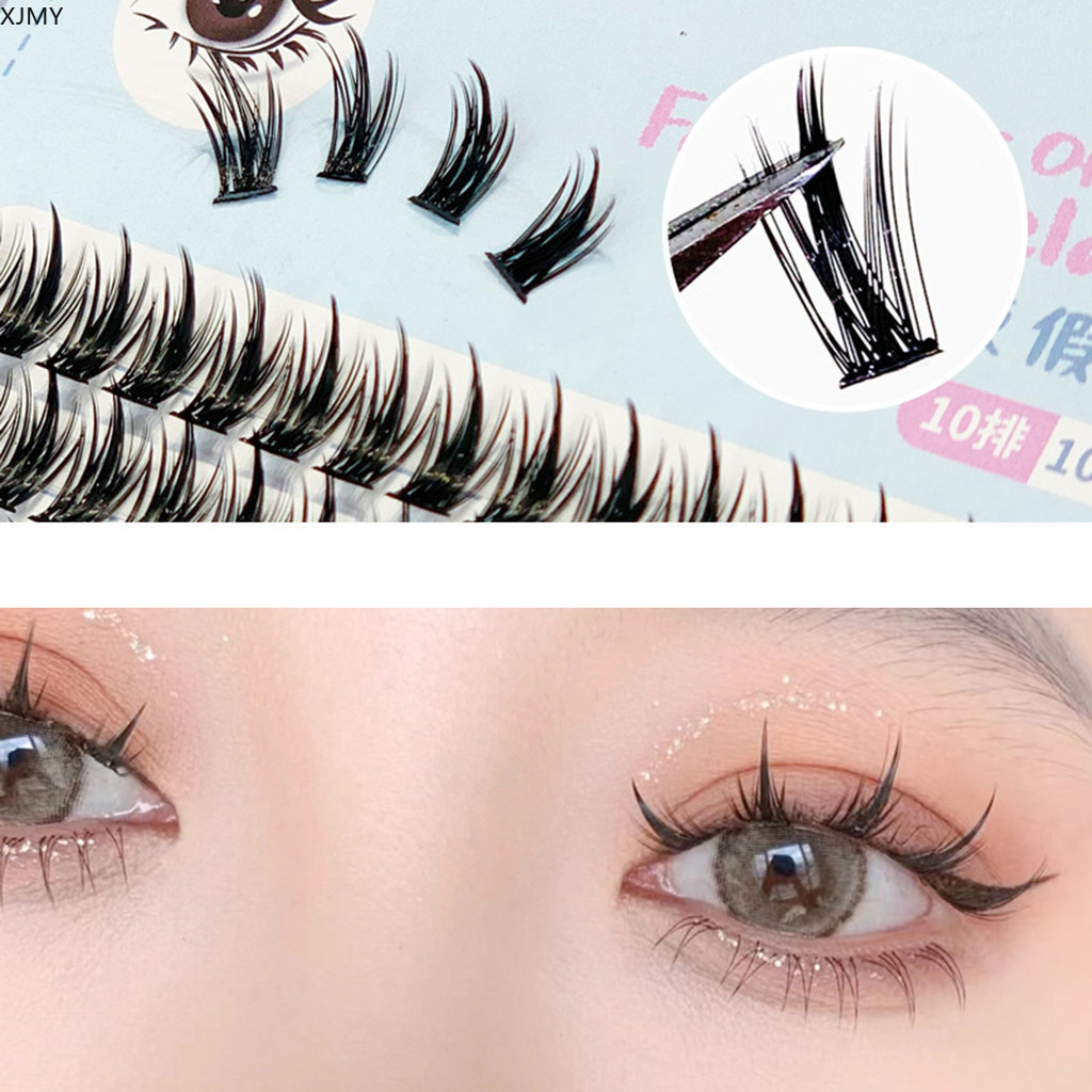 (gq999.th)ปลายทาวเวอร์แฟชั่นประจําวันที่สวยงามหูข้าวสาลี 10 แถวขนตาปลอมความจุขนาดใหญ่