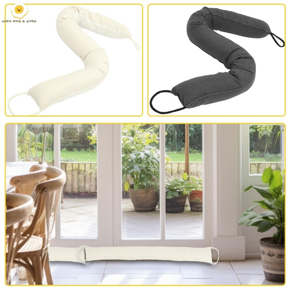 ประตู Draft Stopper 36.63.9 นิ้วประตู Draft Excluder มีห่วงแขวนน้ําหนักภายใต้ประตู Noise Blocker Weatherproof Strip SHOPSBC2088