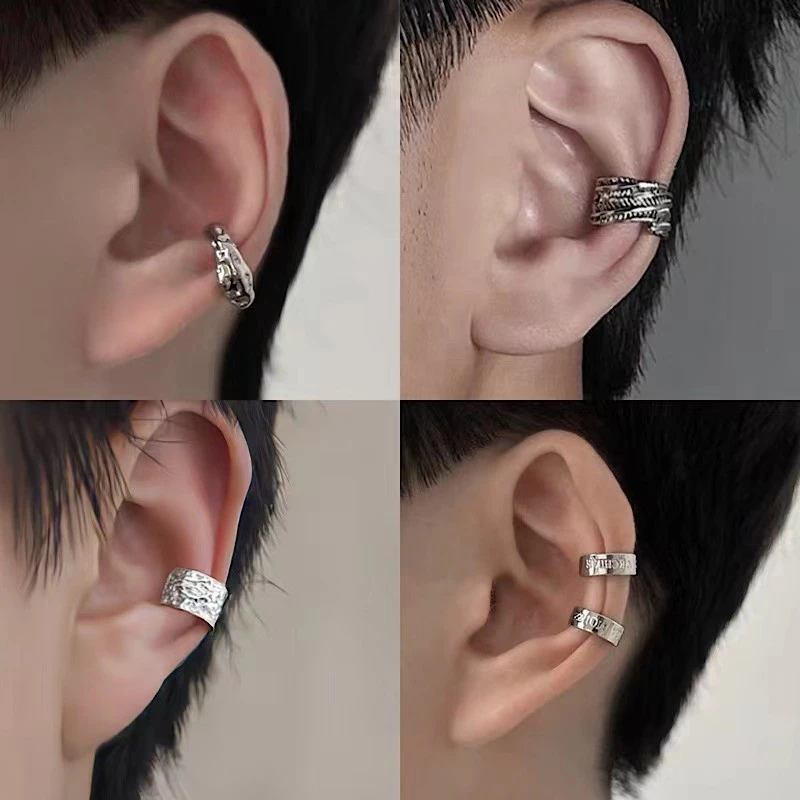 2024 คลิปหนีบหูใหม่โดยไม่ต้องเจาะ ดีไซน์เฉพาะ หัวเข็มขัดหู คลิปหนีบกระดูก ต่างหู กระดุมปลอม ต่างหูพรีเมี่ยม