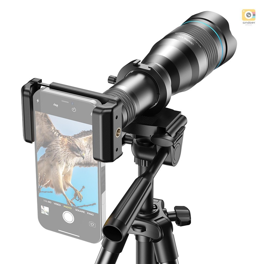 Apexel APL-60XFR50 4K HD 60X โลหะกล้องโทรทรรศน์ตาข้างเดียว 50 มม.เลนส์เทเลโฟโต้เคลือบหลายชั้นพร้อมขาตั้งและคลิปโทรศัพท์สําหรับดูนก/ดู/การล่าสัตว์/Camping/ Hikin