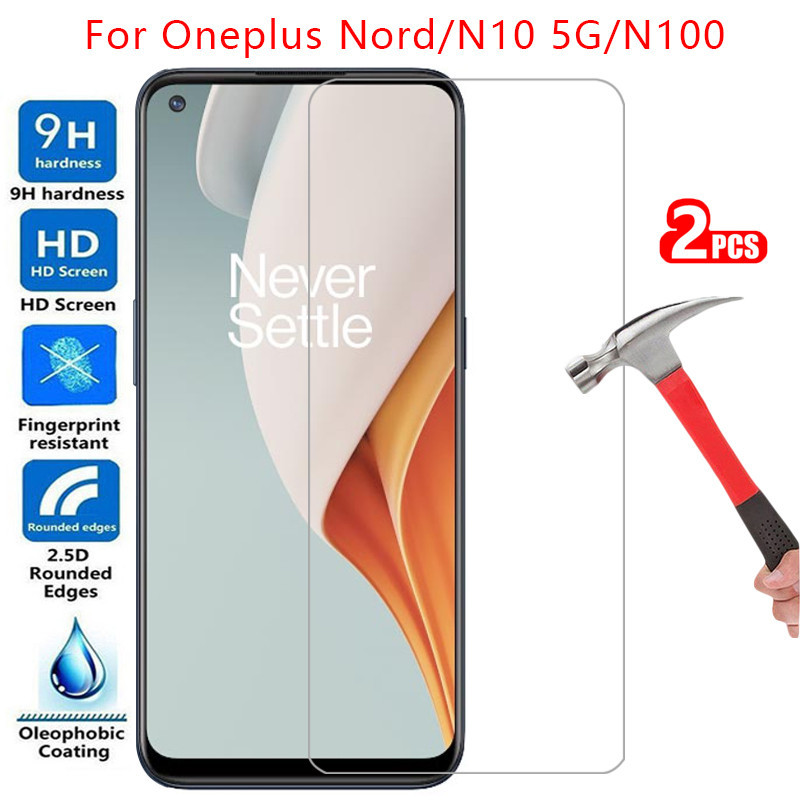 กระจกนิรภัยป้องกันหน้าจอสําหรับ oneplus north n10 5g n100 กล่องบน one plus plus n 10 100 10n 100n ป้