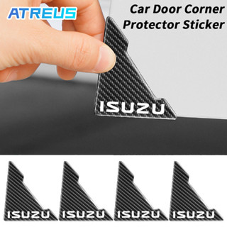 2/4ชิ้น Isuzu Dmax Mux ซิลิโคนกันกระแทกมุมประตูรถ คาร์บอนไฟเ…