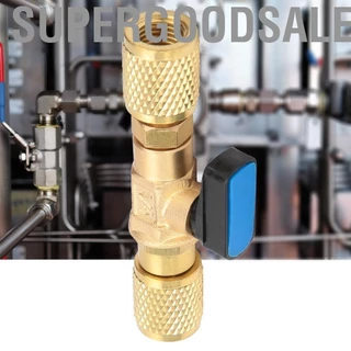 Supergoodsales 753 Brass Ball Valve Refrigeration Adapter Refrigerant
