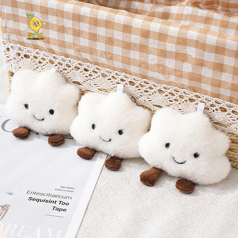 [mozh] การ์ตูนน่ารักเมฆสีขาวตุ๊กตาพวงกุญแจจี้ Kawaii Key Ch ตุ๊กตานุ่มของเล่นของขวัญสาวกระเป๋าเป้สะพายหลังอุปกรณ์เสริมตกแต่ง [TH]