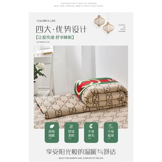 ผ้าห่มลายใหม่ ผ้าห่ม​แบรนด์เนม​ พร้อมส่งในไทย ผ้าดีมาก สวยมาก 6ฟุด 5ฟุด 3.5ฟุด ราคา
