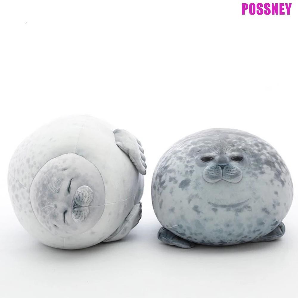 Possney Seal Plush ของเล่นของขวัญวันเกิดจําลอง 30 ซม.40 ซม.60 ซม.ตุ๊กตานุ่มของเล่นเด็กหมอนซีลเด็ก