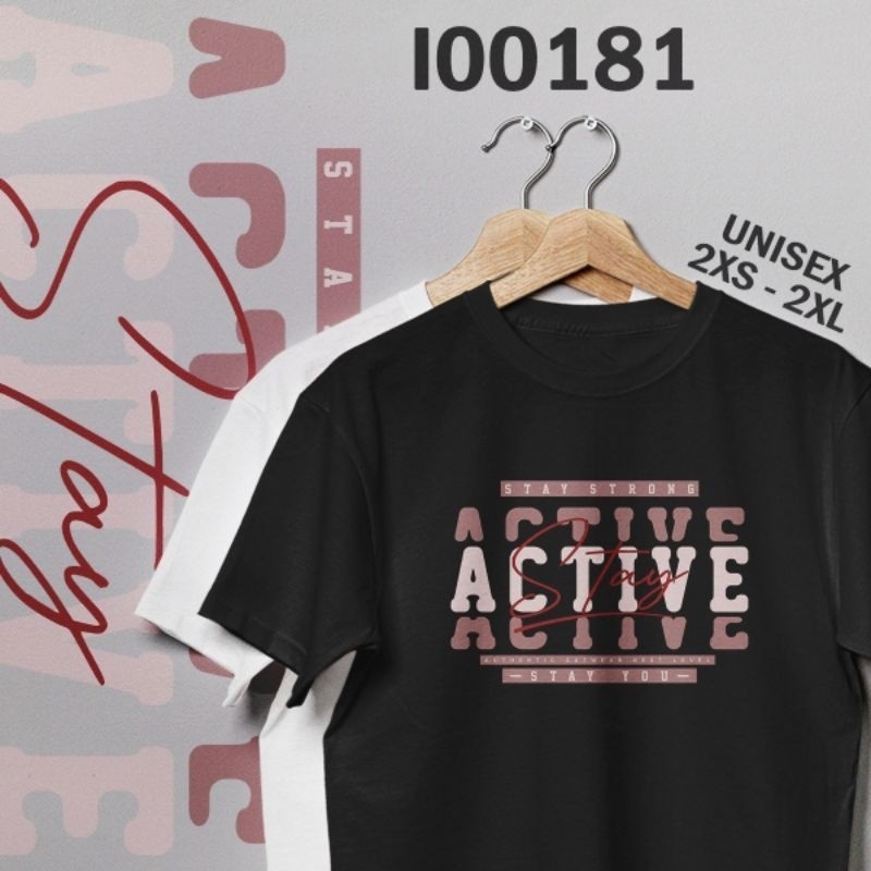 T-ShirtPinkhouse8 เสื ้ อยืดผ ้ าฝ ้ าย RETRO ERA STAY ACTIVE แขนสั ้ น 2XL MEN SPORT NAVY STREETWEA