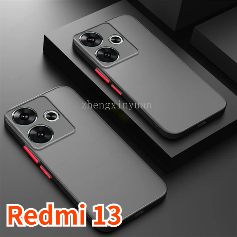 ปลอกสําหรับredmi 13 4G 2024 กรณีหรูหราMatteโปร่งใสสําหรับRedmi13 RedmiNote13R Note13R 13R 5G 13 R PO