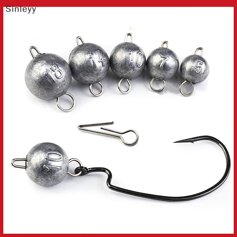 NLE 10 ชิ้น/ล็อต Jig Bullet น้ําหนัก Soft Lure Group 3g-14g Hook Aggravated ตกปลา Sinker ตกปลา Accesories N