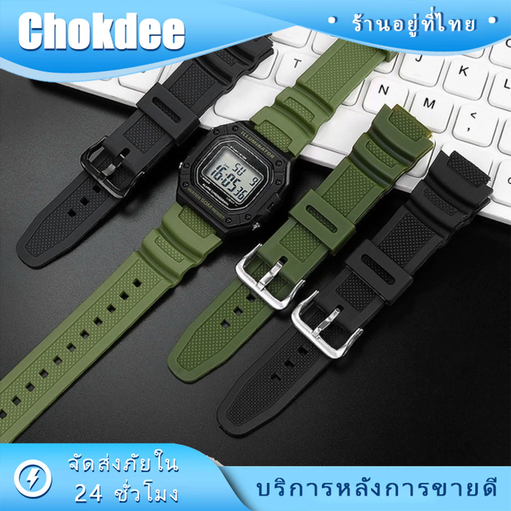 ร้านคนไทย! สายนาฬิกาข้อมือcasioคาสิโอ 18 มม.สําหรับAQ-S810W S800 MRW-200 W735 752H AE-1000\ AE-1100 \AE1200\ สองสี