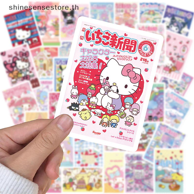 Shine 65 ชิ้นการ์ตูน Sanrio กันน้ํา Graffiti สติกเกอร์โปสเตอร์สติกเกอร์ Kawaii สาว Hello Kitty Kuromi Decals DIY โทรศัพท์ไดอารี่สติกเกอร์ TH