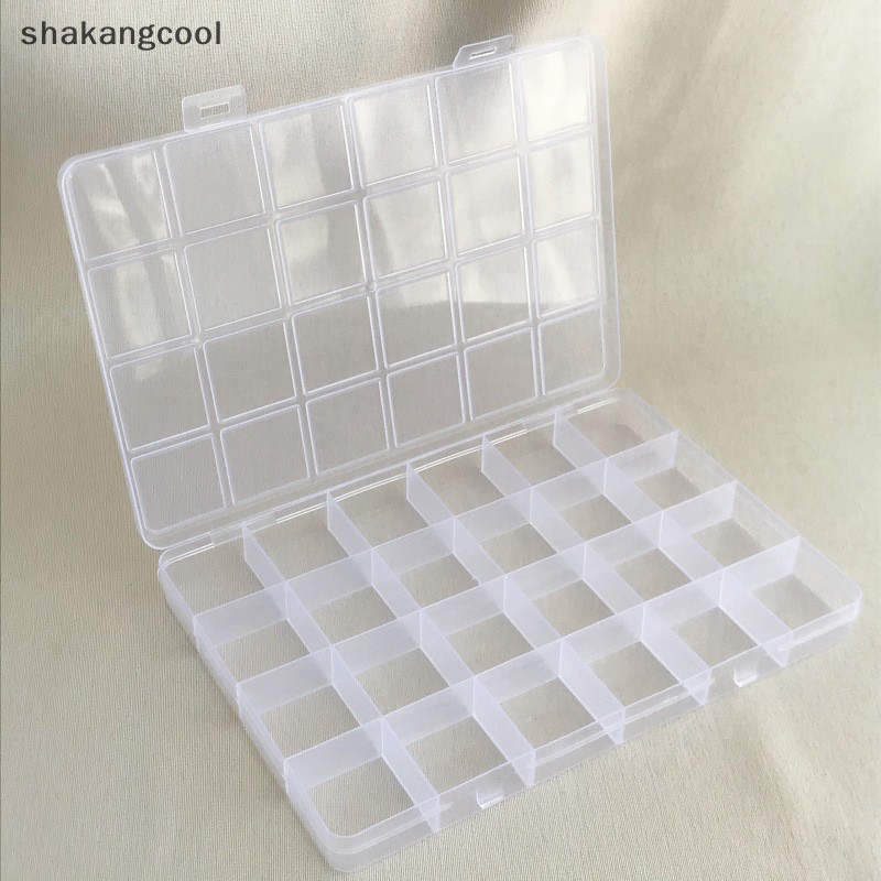 Sgl ปฏิบัติ 24 ตารางช่องพลาสติกโปร่งใสกล่องเก็บเครื่องประดับต่างหูลูกปัดสกรูผู้ถือกรณีจอแสดงผลคอนเทนเนอร์ SGL
