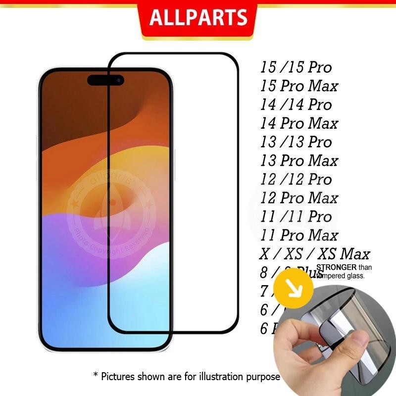 2pcs 9D HD โปร่งใสป้องกันหน้าจอสําหรับ 15 / 14 / 13 Pro Max กระจกนิรภัย 6S 7 8 Plus