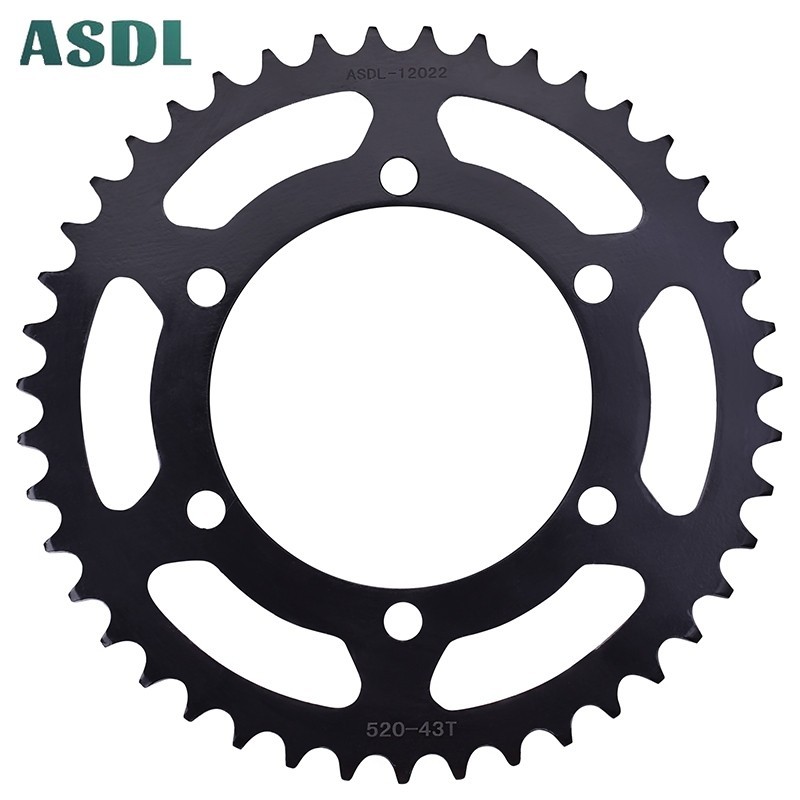 Asdl 520-43T รถจักรยานยนต์เหล็กเฟืองด้านหลังสําหรับ Kawasaki EX250R K8F 250 Ninja R 08-12 EX250R Nin