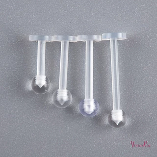 Yosunrui] 10 ชิ้นอะคริลิคใส Lip Stud แหวนหูกระดูกอ่อนต่างหูบาร์ Tragus ใหม่