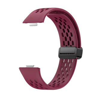 สำหรับนาฬิกา Huawei Watch Fit 3/4/5/ Fit 4 Pro/ 5 Pro สายซิลิโคน ระบายอากาศและเหงื่อ แถบแม่เหล็กพับ Huawei Watch Fit 5