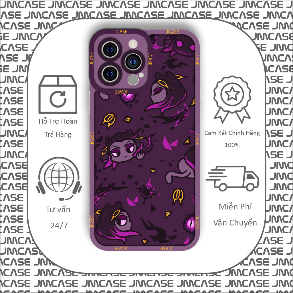 Samsung Xiaomi Oppo Reyna Game FPS Valant เคส iPhone Chibi Square Edge น่ารัก