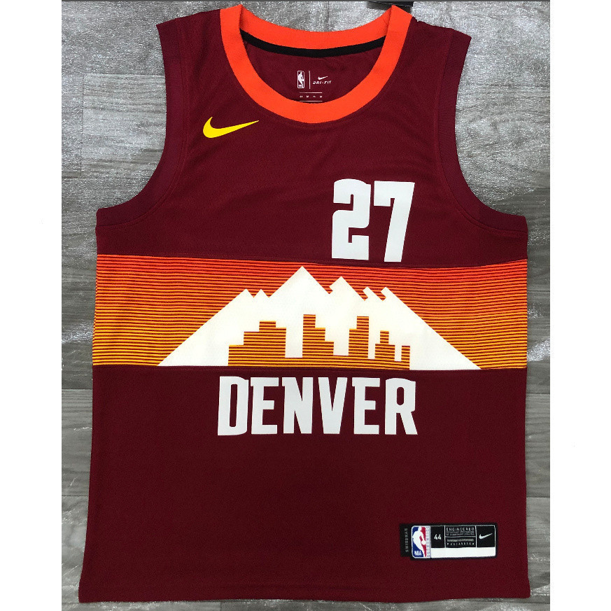 เสื้อบาสเก็ตบอลnba อัดร้อน Denver Nuggets No.27 Murray สีแดง