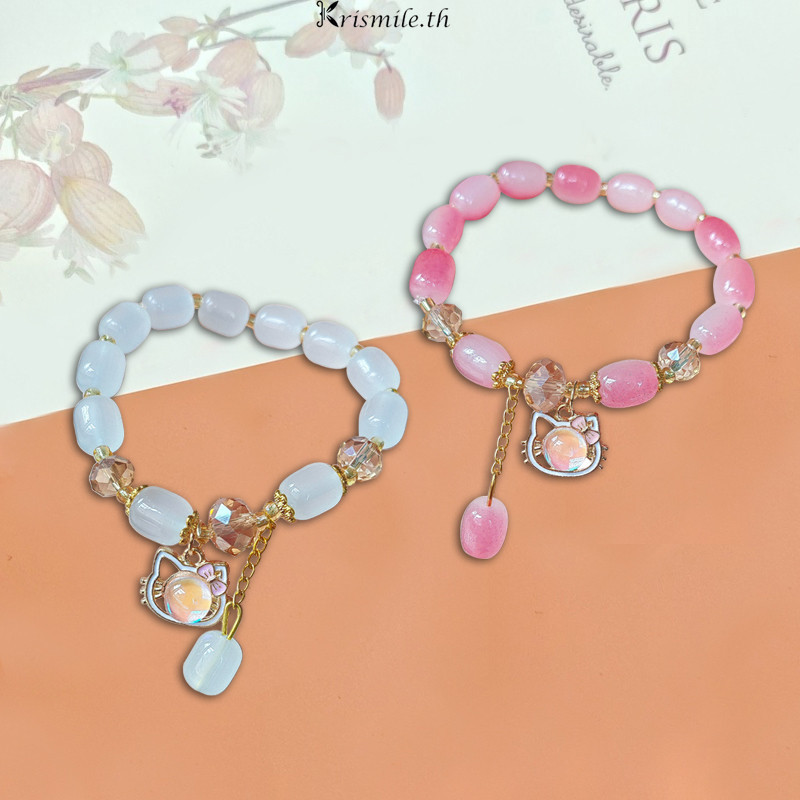 COD-ในไทย💖สร้อยข้อมือ Jujube Bead Kitty สำหรับผู้หญิง Niche สร้อยข้อมือลูกปัดทำด้วยมือ สร้อยข้อมือแก