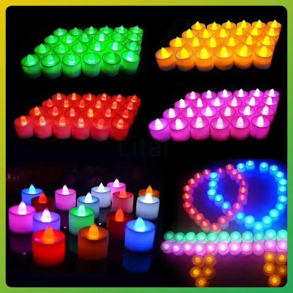 litai เทียน led เทียนปลอม เทียนไฟฟ้า แถมถ่านในตัว เทียนอิเล็กทรอนิกส์ตกแต่งห้อง