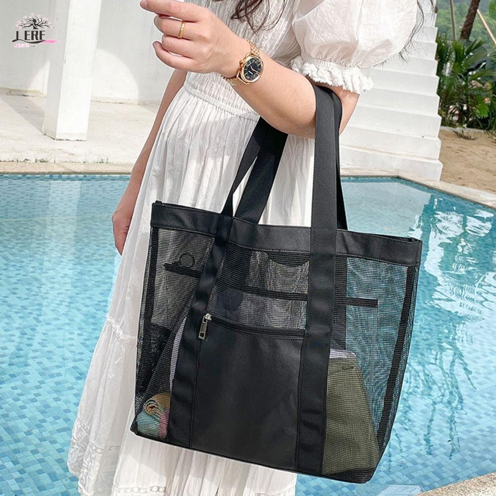 Jeremy1 Beach Tote Bag, PVC Storage Bag กระเป๋าตาข่ายโปร่งใส, แฟชั่นฤดูร้อนกระเป๋าถือกระเป๋าสะพายกระเป๋าเดินทางหญิง